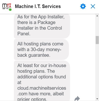 Machine IT Services chat support 1