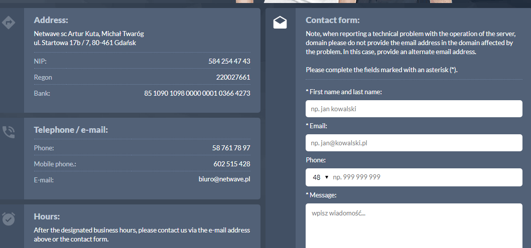 Netwave.pl support