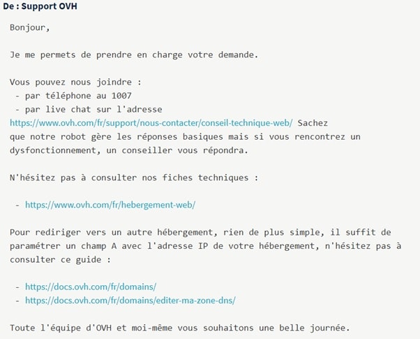 OVH support FR 1