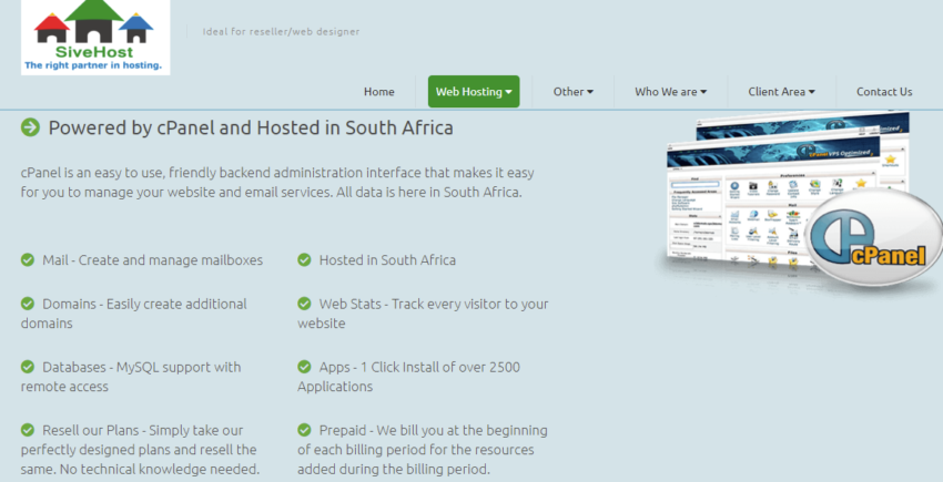 Shared Hosting with the best quality in south africa that beats the world on both web and email hosting SiveHost com 850x435