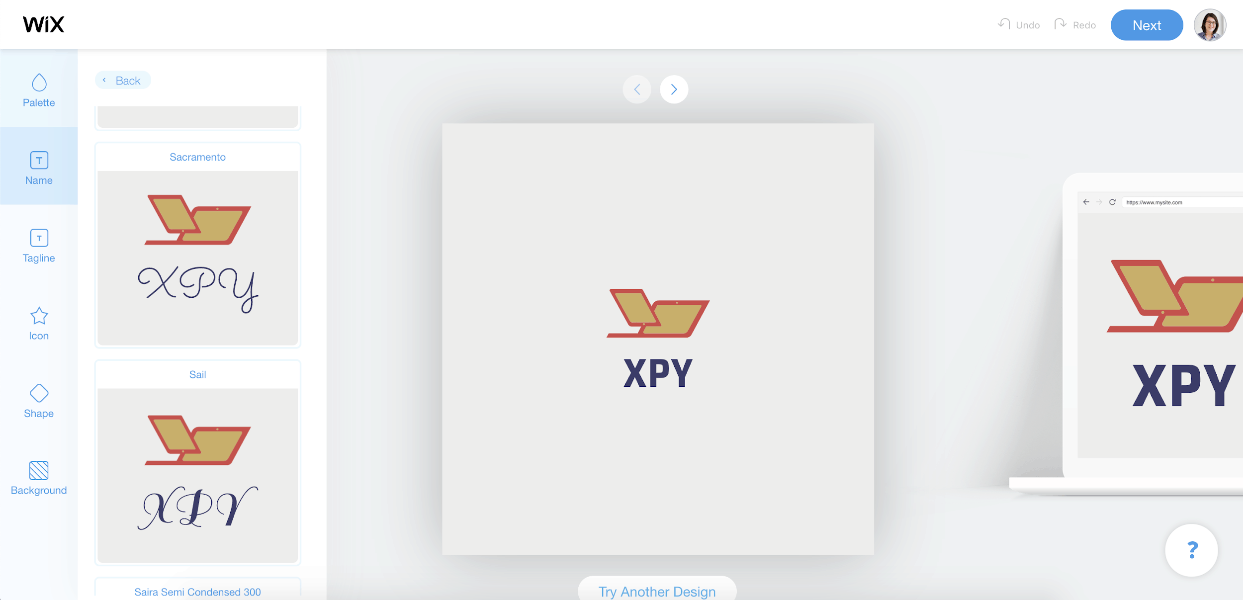 Wix Logo Maker screenshot - Fonts
