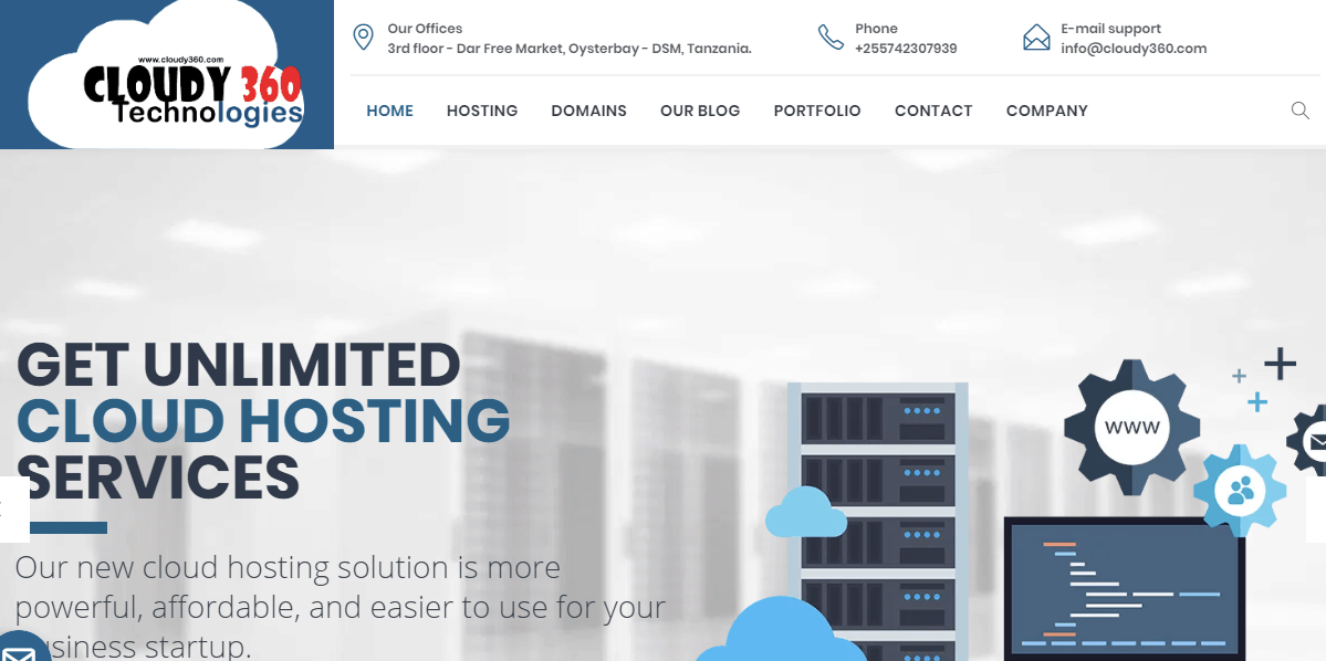 Website Design Hosting in Tanzania Cloudy 360 Technologies