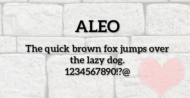 Free font - ALEO