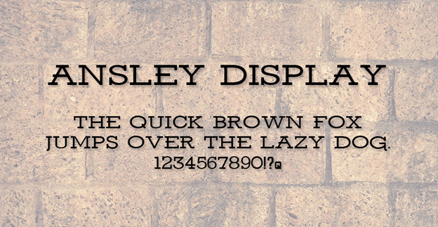 Free font - Ansley Display