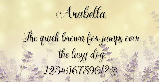 Free font - Arabella