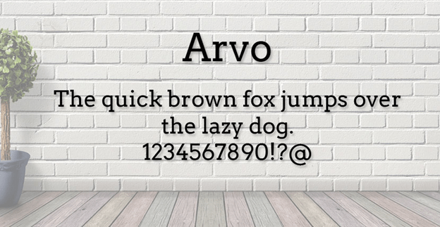 Free font - Arvo