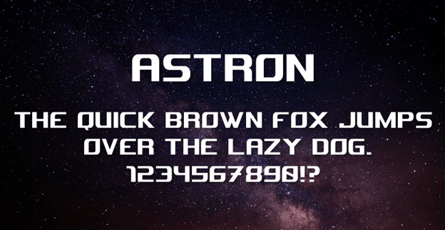 Free font - Astron