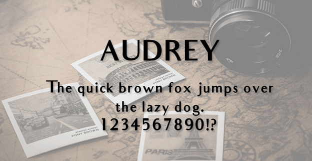 Free font - Audrey