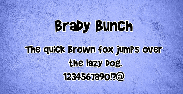 Free font - Brady Bunch