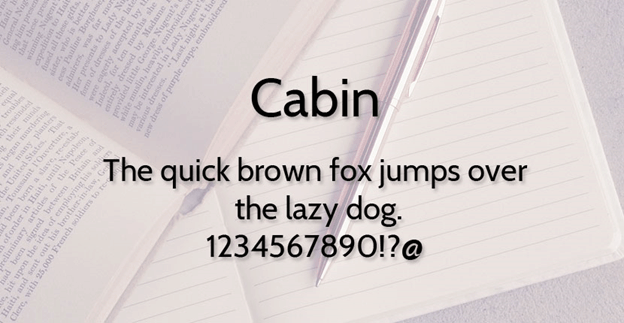 Free font - Cabin