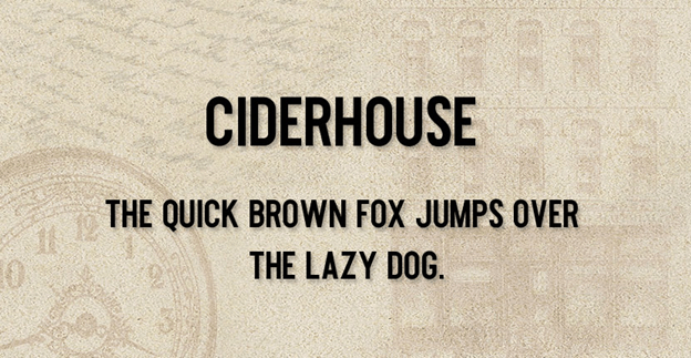 Free font - Ciderhouse