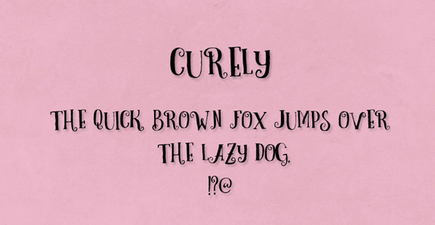 Free font - Curely