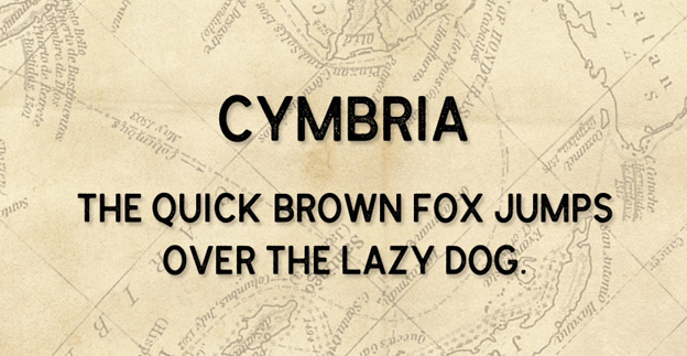 Free font - Cymbria