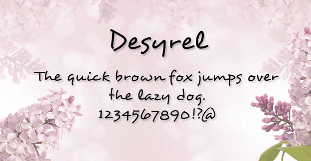 Free font - Desyrel