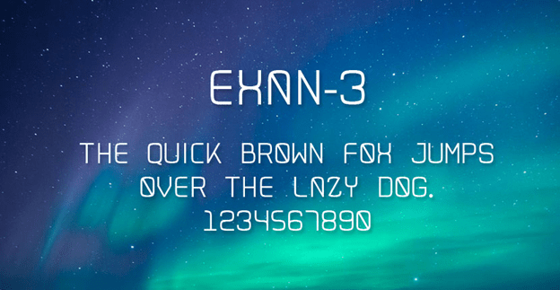 Free font - Exan-3