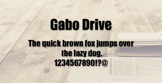 Free font - Gabo Drive