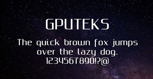 Free font - Gputeks