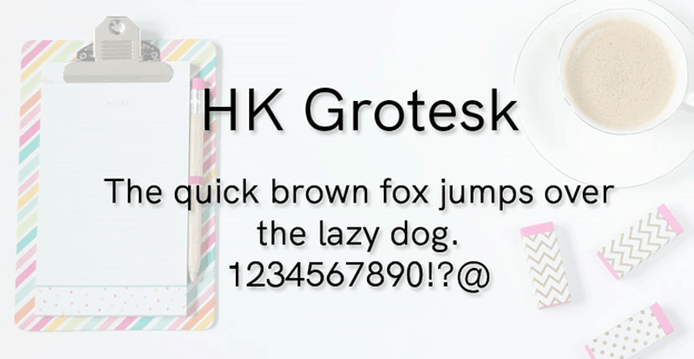 Free font - HK Grotesk