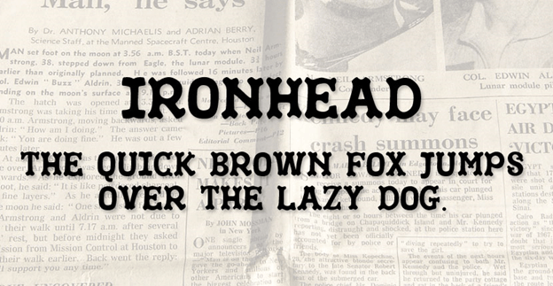 Free font - IronHead