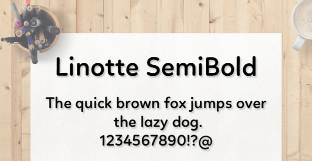 Free font - Linotte SemiBold