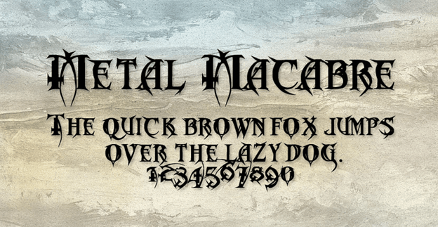 Free font - Metal Macabre