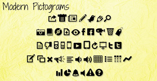 Free font - Modern Pictograms