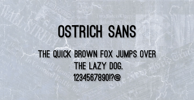 Free font - Ostrich Sans