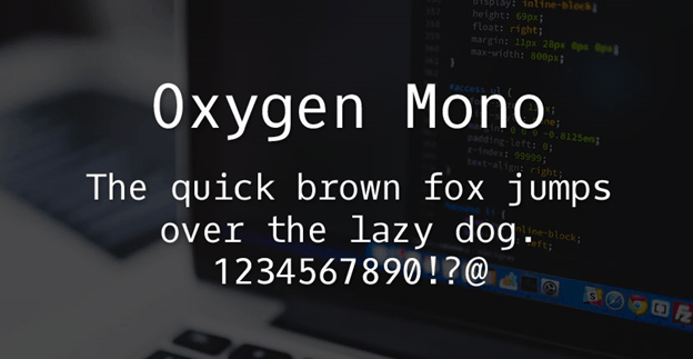 Free font - Oxygen Mono