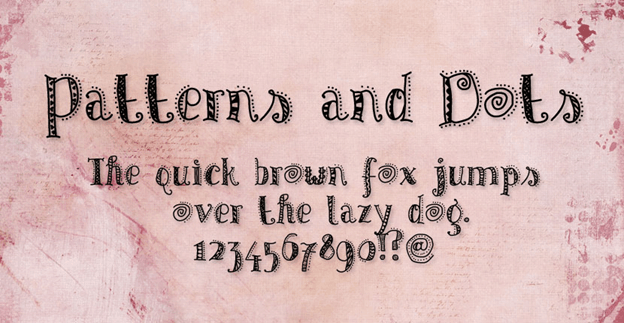 Free font - Patterns and Dots