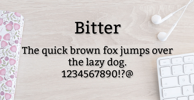 Free font - Bitter