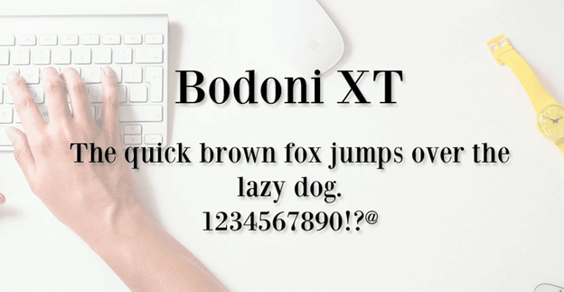 Free front - Bodoni XT