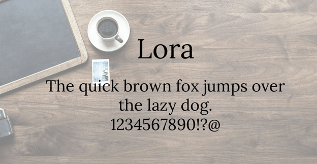 Free font - Lora