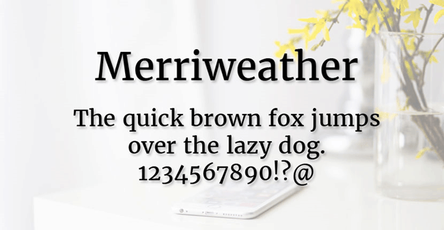 Free font - Merriweather