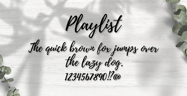 Free font - Playlist