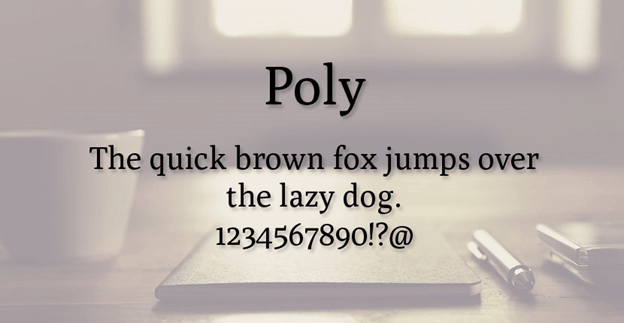 Free font - Poly