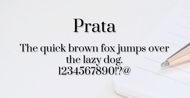 Free font - Prata