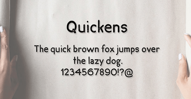 Free font - Quickens