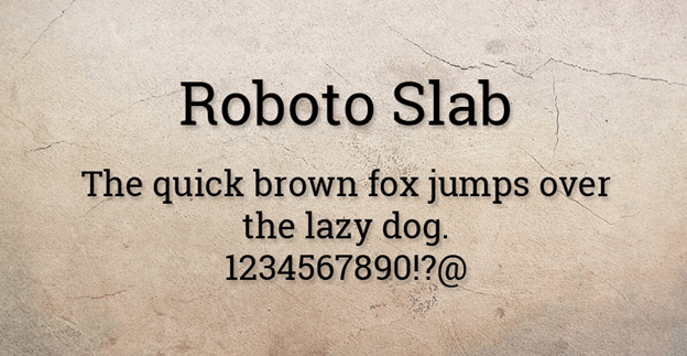 Free font - Roboto Slab