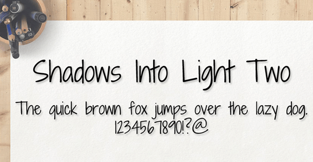 Free font - Shadows Into Light Two