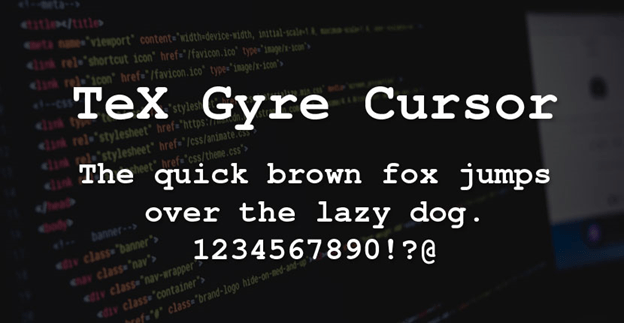 Free font - Tex Gyre Cursor