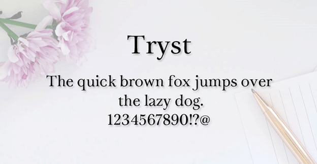 Free font - Tryst