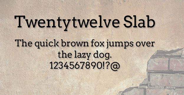 Free font - Twnetytwelve Slab