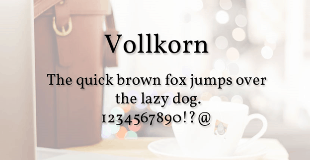 Free font - Vollkorn