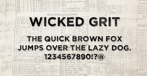 Free font - Wicked Grit