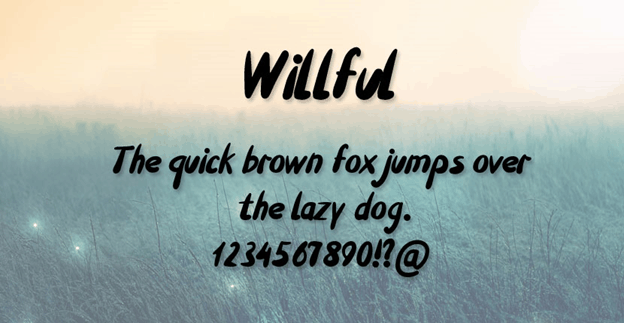 Free font - Willful