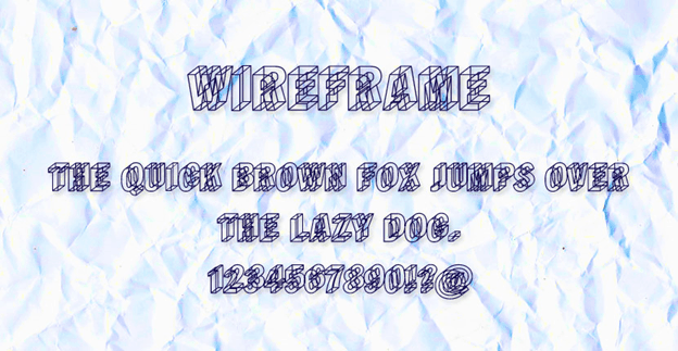 Free font - Wireframe