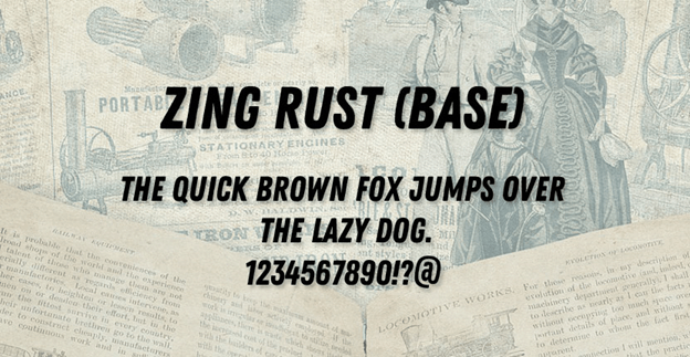 Free font - Zing Rust