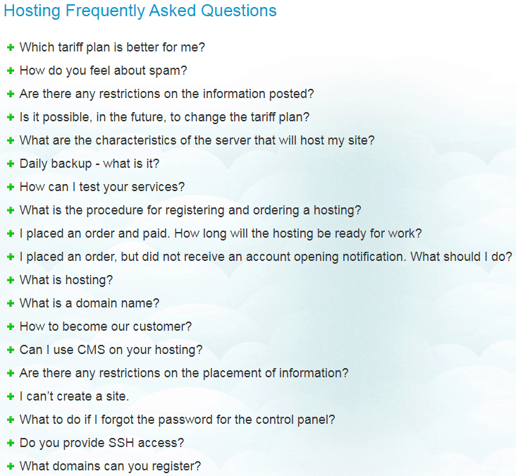 hosting cloud FAQ