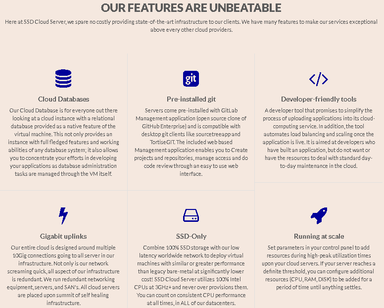 ssdcloud features