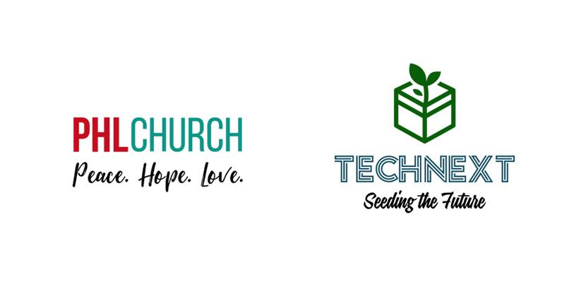 Sample business logos created with Tailor Brands - PHL Church, TechNext